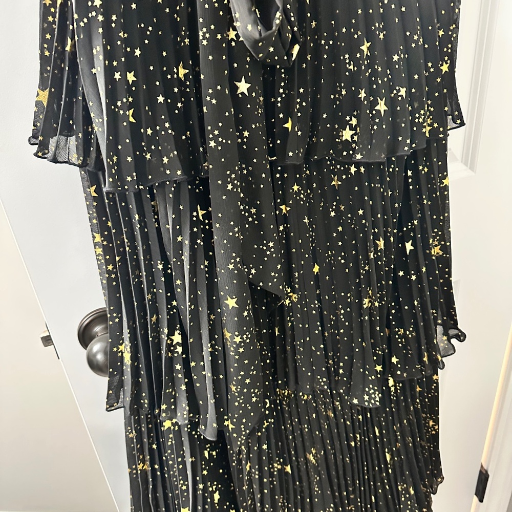 Alex Marie halter gold and black star dress starfall ball dress - Picture 4 of 13